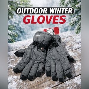 Hotfingers men’s snow winter gloves alpine dry insert gray size XL windproof‎